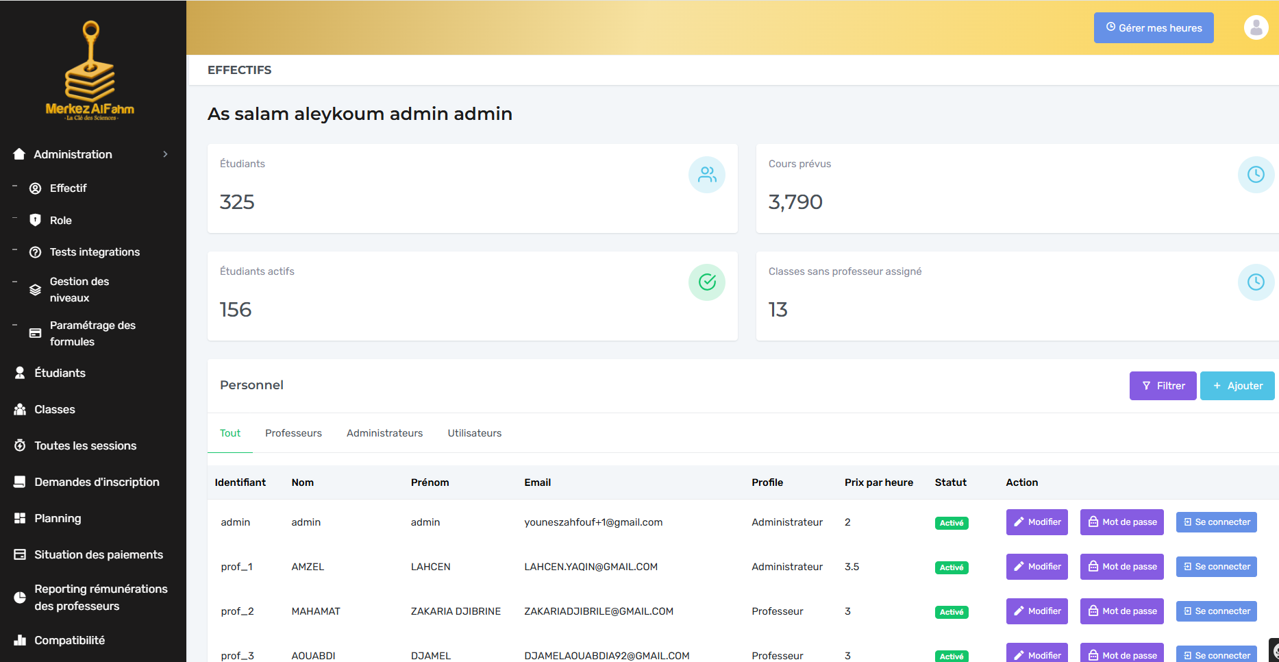 Merkez Al Fahm education management platform