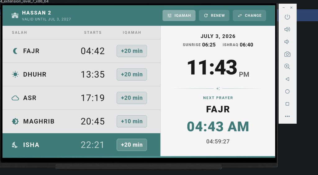 Application TV Mouslimoon pour mosquées