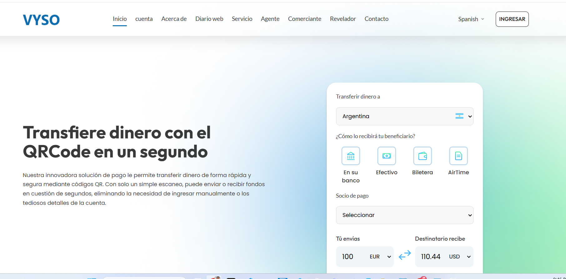 Viso Money Transfer App official website